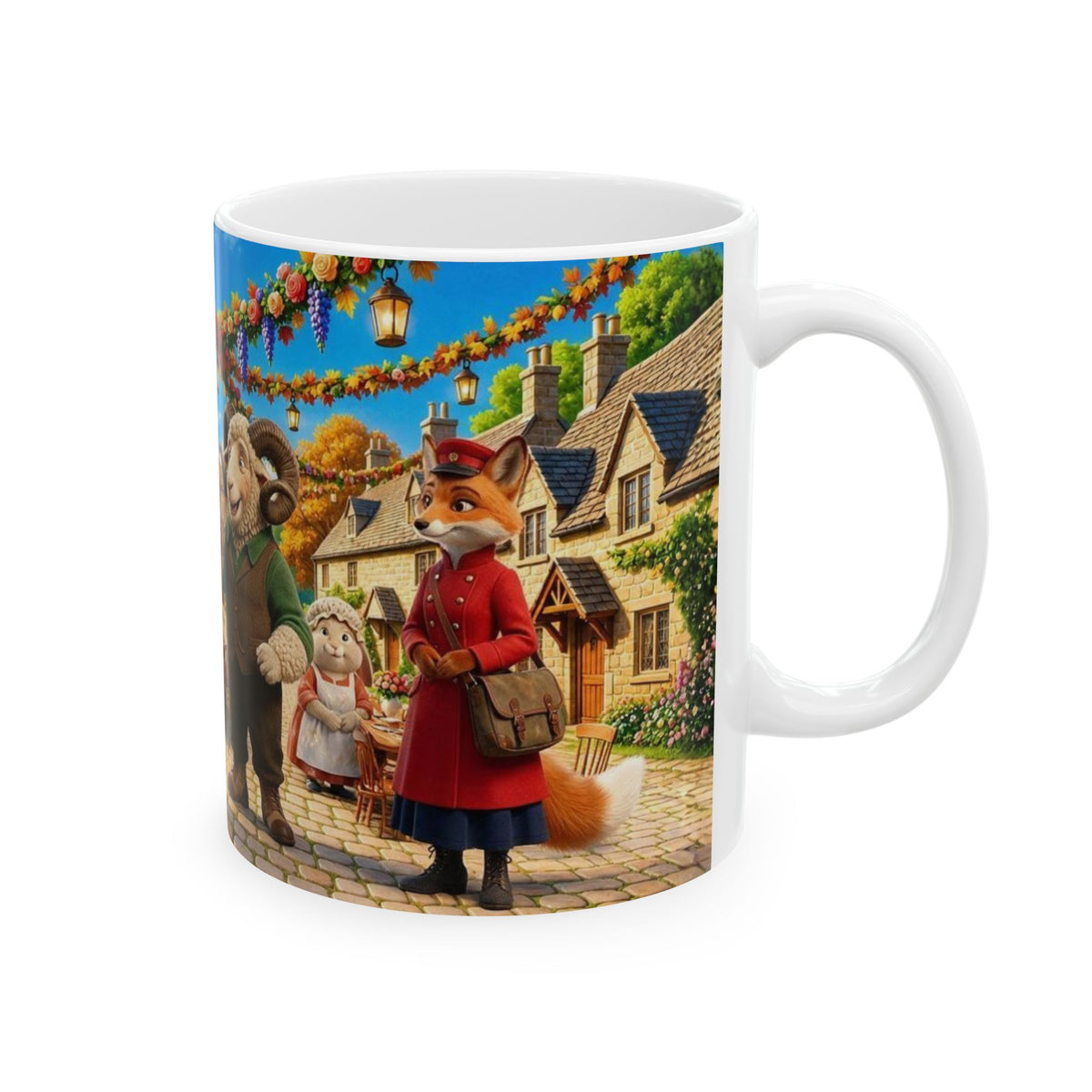 Henry Brackenfield Ceramic Mug - The Larkbury Harvest Feast, 11 oz