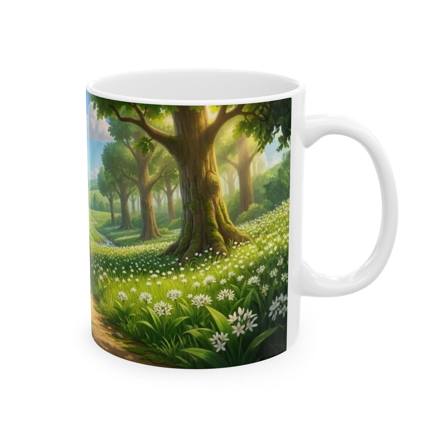 Henry Brackenfield Ceramic Mug - Into the Wild Garlic Wood, 11 oz