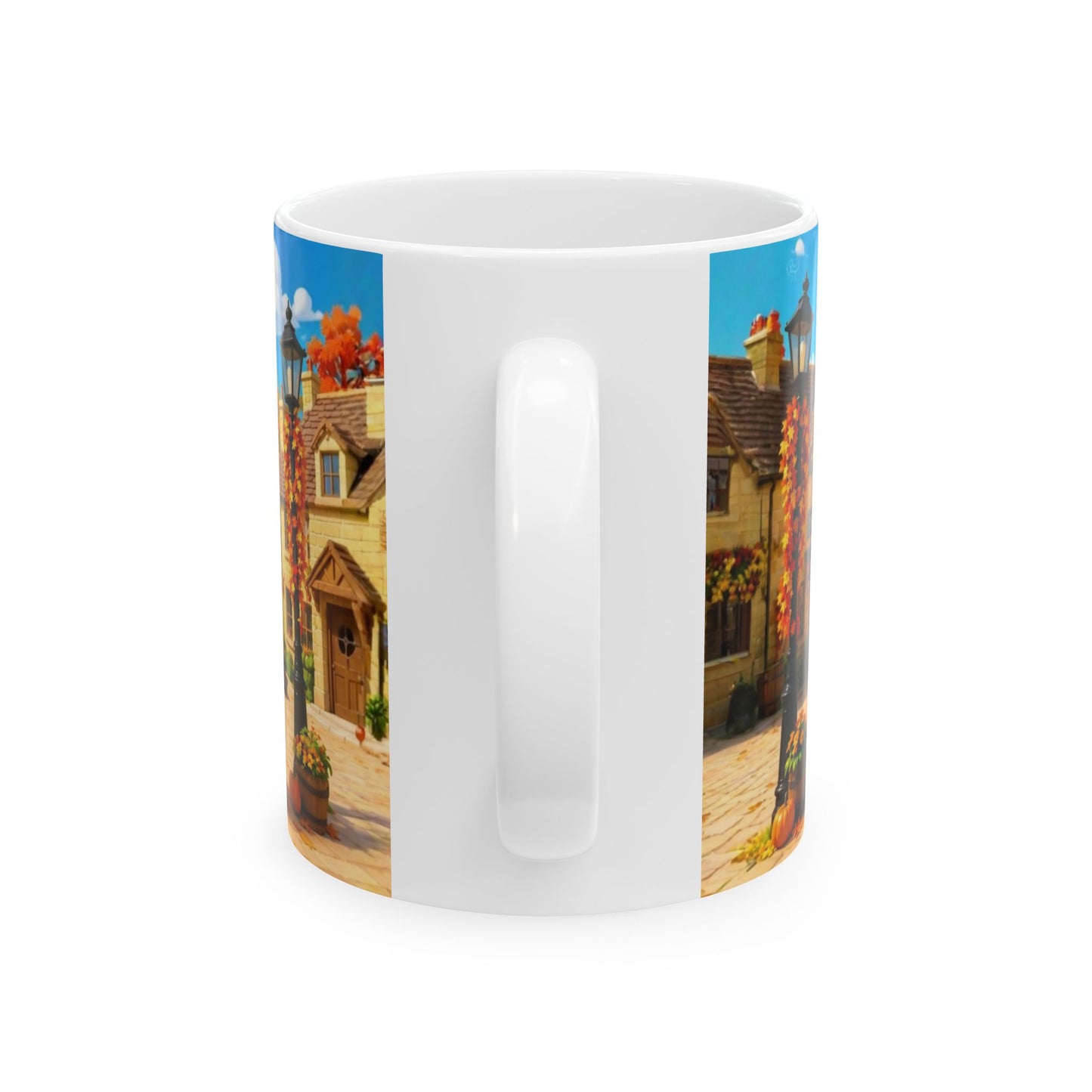 Henry Brackenfield Ceramic Mug - Autumn Square, 11 oz