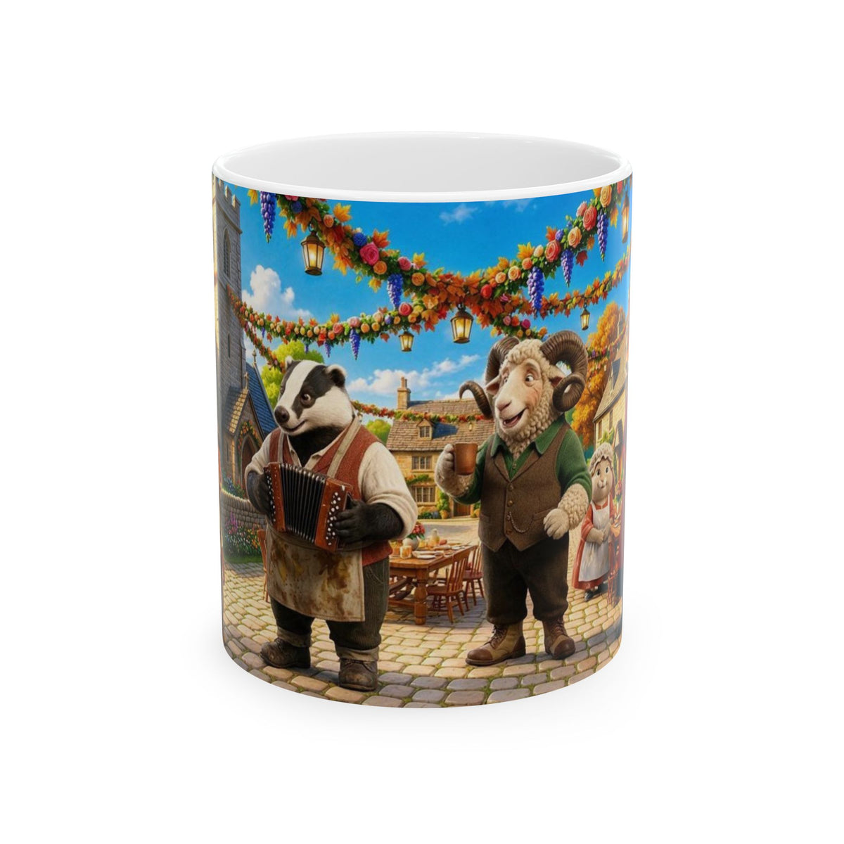 Henry Brackenfield Ceramic Mug - The Larkbury Harvest Feast, 11 oz