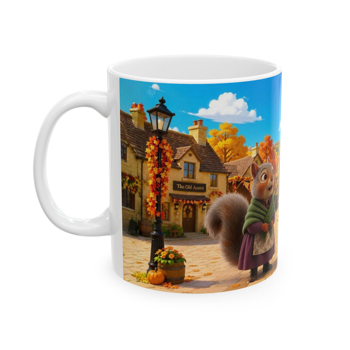 Henry Brackenfield Ceramic Mug - Autumn Square, 11 oz