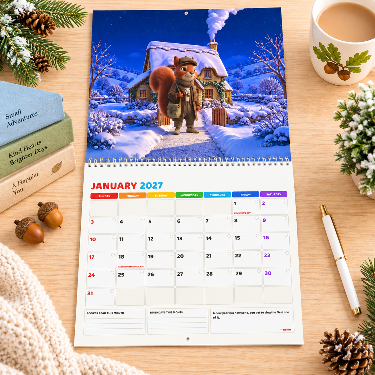 Henry Brackenfield - 2027 Wall Calendar, 14 × 11.5 in