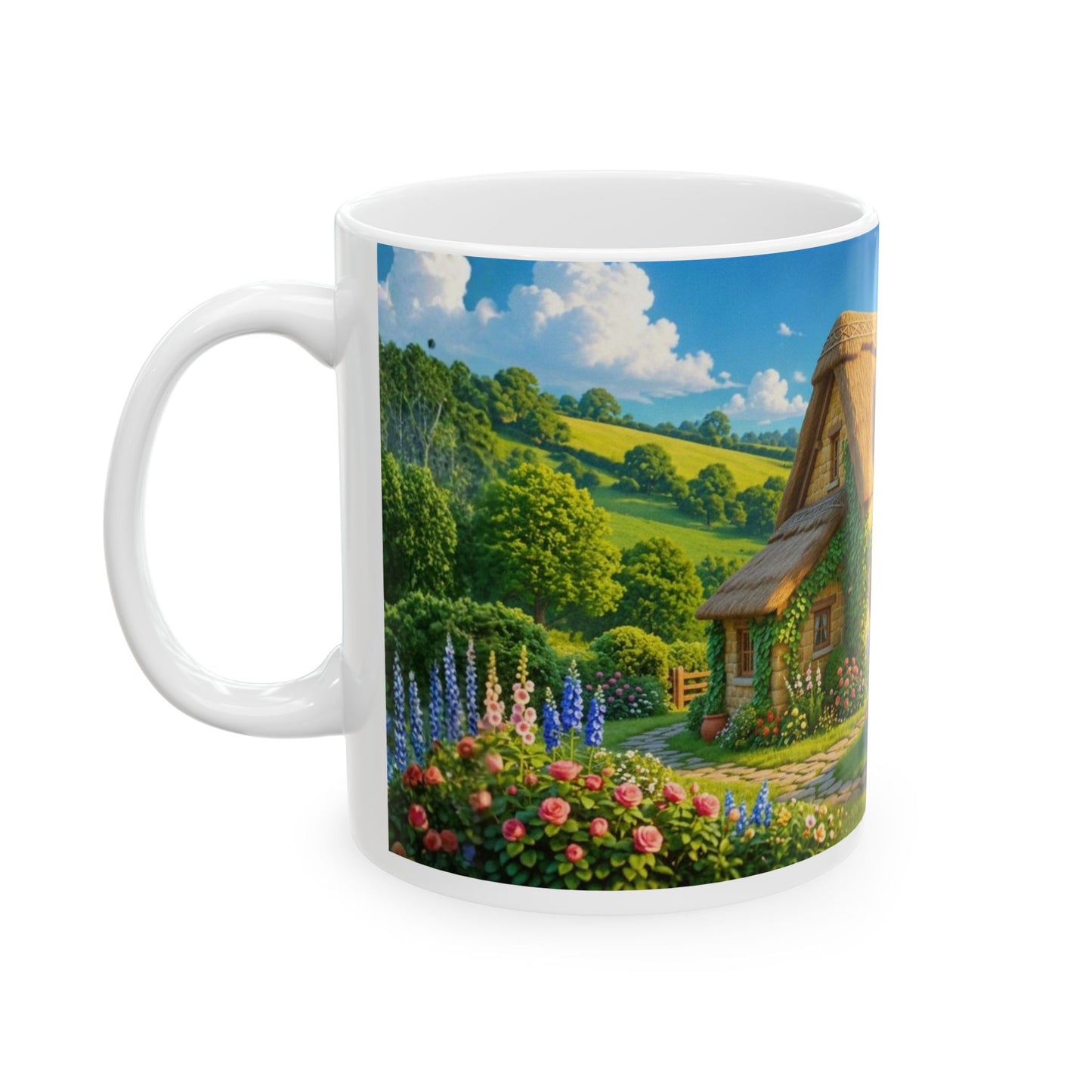 Henry Brackenfield Ceramic Mug  Stacking the Firewood, 11 oz